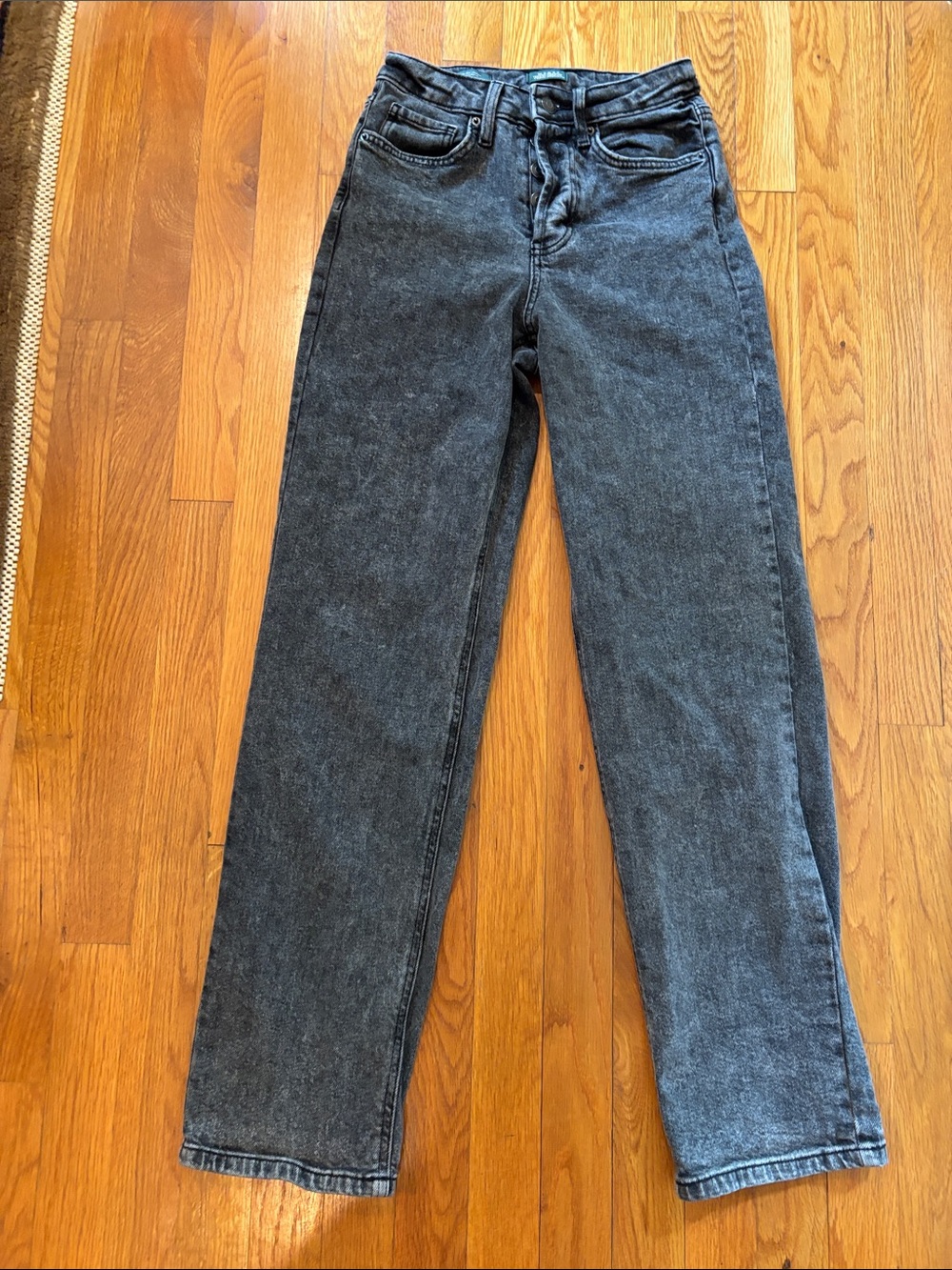 wild fable Washed Black Straight Leg Jeans - Button Fly